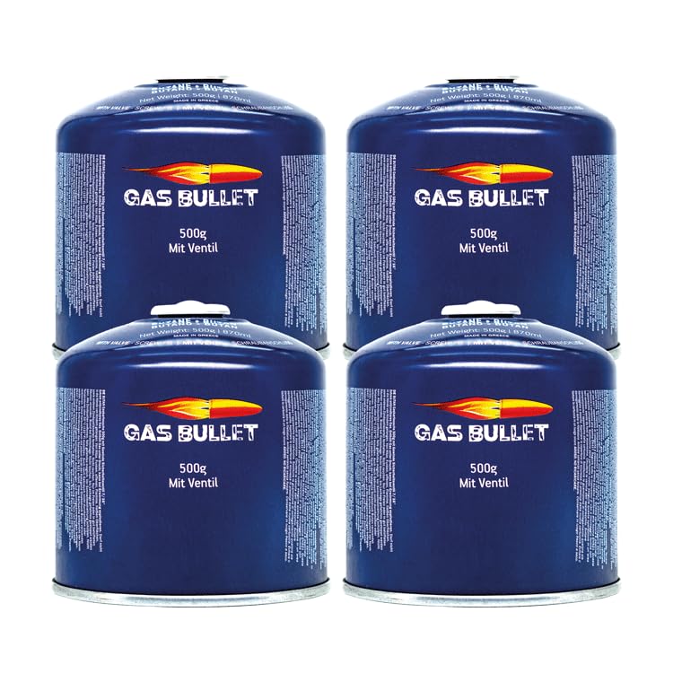 Gas Bullet ® Gaskartusche 500g passend für Gaskocher mit Schraubventil (4)