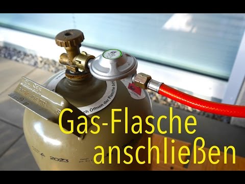 Gas Flasche an Gasgrill anschließen Anleitung / MrHandwerk