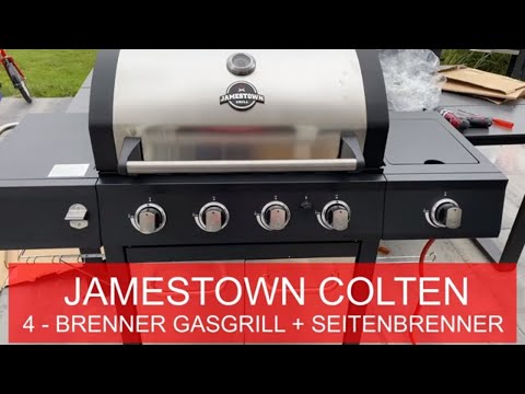 Jamestown Colten 4 - Brenner Gasgrill mit Seitenbrenner | Unboxing und Aufbau